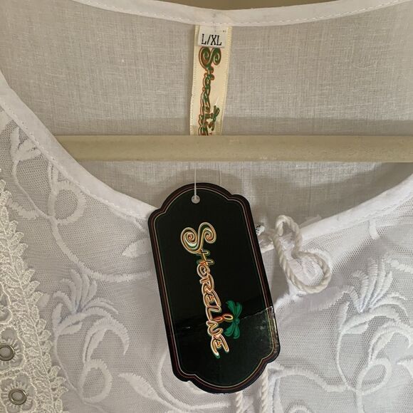 White Eyelet BoHo Dress/Top NWT - Picture 4 of 11